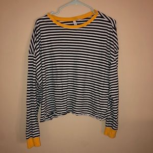 H&M Striped Longsleeve tee w Yellow
